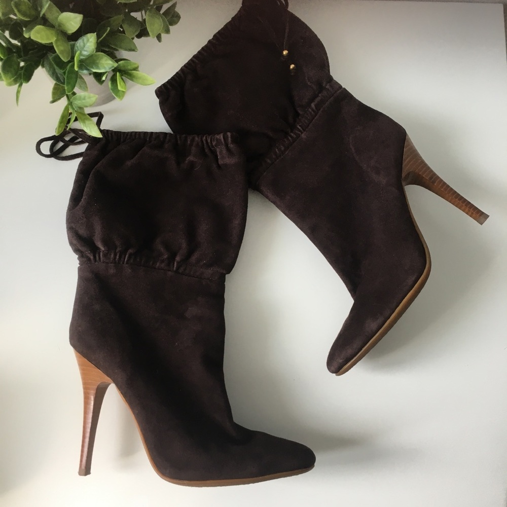 Aldo Brown Suede Stilleto Boots 8.5
